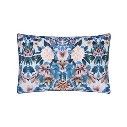 Printed Cotton Percale Ikebana Damask Pillowcase 50 x 75 cm Designers Guild Blue