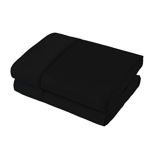 Flat Sheet Only 2 Pack,Full Size 400 Thread Count 100% Egyptian Cotton Flat Sheet - Wrinkle, Fade, Stain Resistant (Black Full,2Pack)