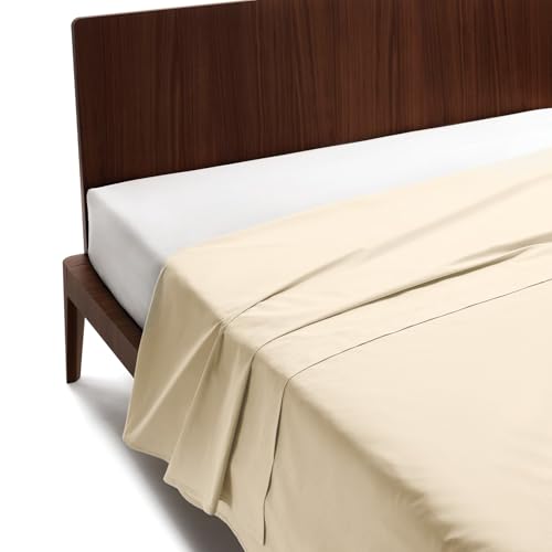 Guzzini Classic - Double Bed Sheets Cotton 240 x 280 cm, 100% OekoTex Certified Percale Fresh and Breathable, Double Flat Sheet for Soft and Durable Bedding