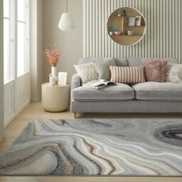 CONCEPT LOOMS AMARA PLUSH COLLECTION - Indoor Area Rugs for Living Room, Kitchen, Hallway Floor, Bedroom, Abstract Pattern, Short Pile, Non Shedding, Soft to Touch (290cm X 200cm) - AMA104