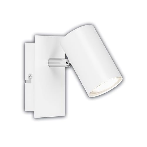 BRILONER - Wall Light Indoor, EEC A Light Source, Adjustable, 3000K Warm White, 2,5 W, 450 Lumens, Reading Lamp, Living Room Lamp, Kitchen, Hallway, Bedroom, White