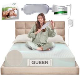 Earth Grounding Fitted Sheet Queen Size with 12% Silver Fiber & 4% Silk & 84% Organic Cotton - Beige - Soft Earth Grounding Well Bed Sheets - Grounded Conductive Bed Sheets for Better Sleep