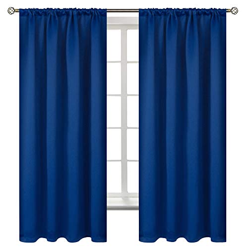 BGment Blackout Curtains 63 Inches Long for Bedroom - Thermal Insulated Drapes with Room Darkening Privacy for Living Room, 42 x 63 Inch, 2 Panels, Royal Blue