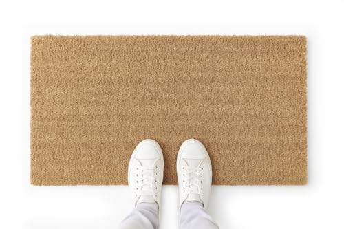 LucaHome – Entrance Mat – 60 x 100 cm – Coconut Fibre Doormat with Non-Slip Base – Outdoor and Indoor – Easy to Clean – Durable Doormat for Home, Office, Terrace and Garden