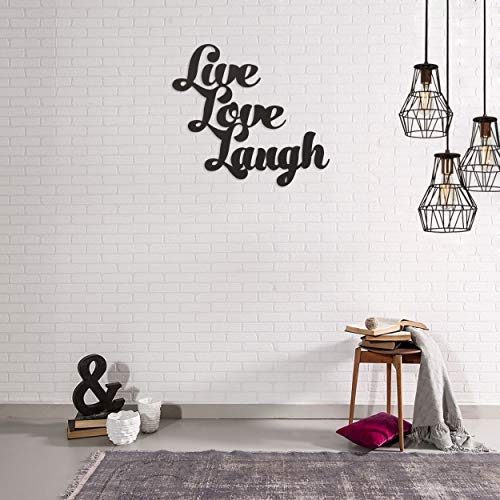 Homemania Wall Decoration, Steel, Black, 52 x 0.15 x 38 cm
