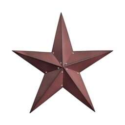 "VIVICOMFY 36"" Large Barn Star-Red Black Barn Star Outdoor Decoration-Metal Star for Outside Texas Stars Art Rustic Vintage Western Country Home Farmhouse Primitive House Decor- Primitive Wall D??cor"