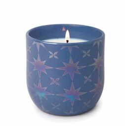 Paddywax Scented Candles Lustre Iridescent Ceramic Luxury Artisan Candle, 283g, Matte Blue - Sapphire Waters