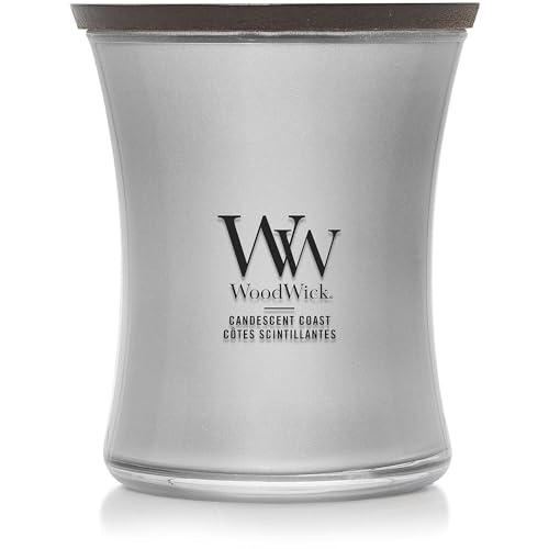 WoodWick Scented Candle with Crackling Wick - Candescent Coast Medium Hourglass Candle - Long Burning Candles: Up to 60 Hours - Perfect Gifts for Women
