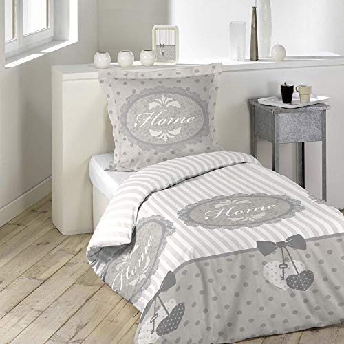 Douceur d 'Intérieur Romantic Home Bedding Set 2 Pieces 160 x 220 cm Printed 42 Yarns Allover Romantic Home 160 x 220 cm Cotton