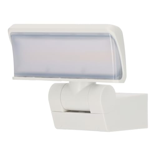 Brennenstuhl LED Security Light WS 2050 W/LED Outdoor Floodlight 20W (1680lm, IP44, 3000K, Warm White Light Colour, Spotlight Head can be swivelled Horizontally and Vertically) White
