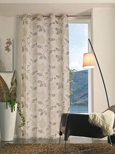Home Collection tfs129 Curtain Flora 280x140x280 cm grey