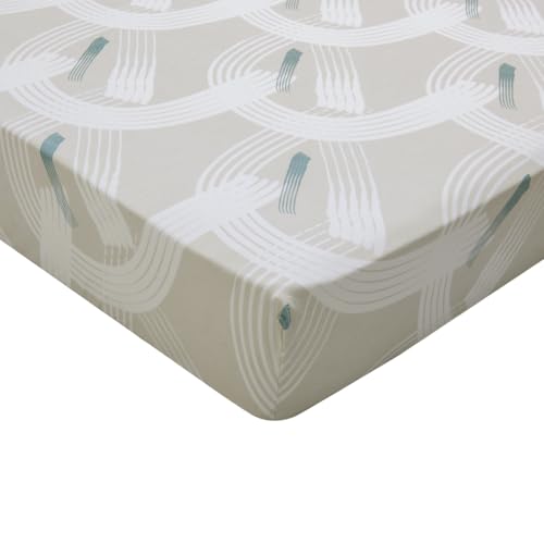 Printed Cotton Fitted Sheet, Made in France, Gabin, 160 x 200 cm, Origin