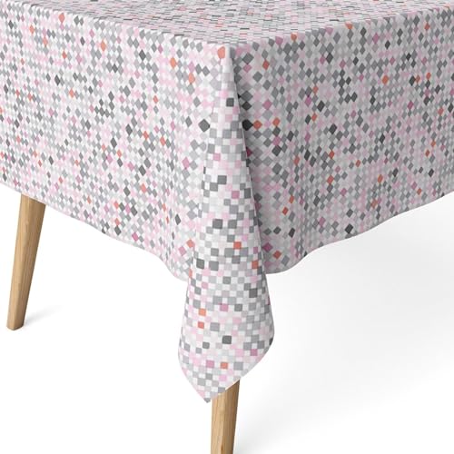 ECOMMERC3 Tablecloth Stain Resistant Resinated Rectangular Table 260x140cm - To have the table always presentable, resin finish, 55% cotton and 45% polyester, made in Spain