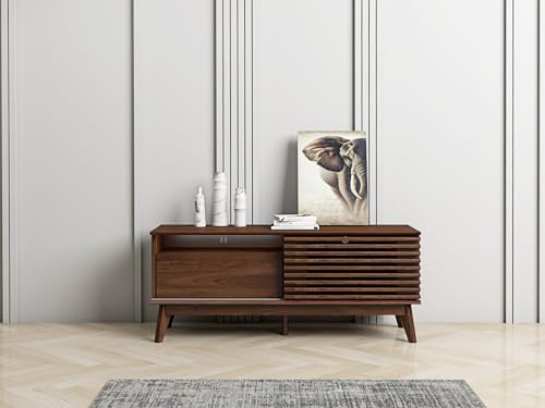 Kidsaw LV41 Columbian Walnut 1 Door 1 Drawer TV Cabinet, 1.2m, Brown