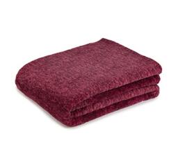 Gözze - Cosy Living Room Blanket/Throw, Marbled, 150 x 200 cm - Bordeaux