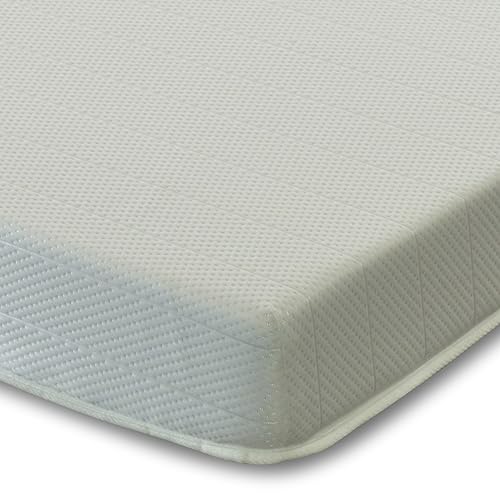 Starlight Beds 5.8” Deep 90x200 Foam Mattress with High-Density Reflex & Memory Foam. Medium-Firm, White. European Single Mattress - 90x200x15cm