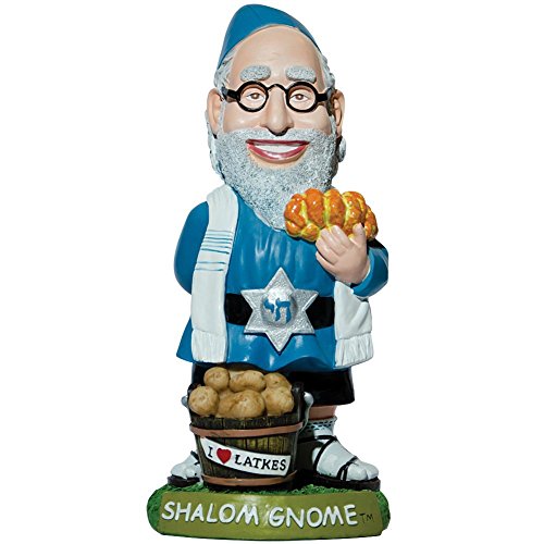 GNOMBRE INC Shalom Jewish Gnome Rabbi Indoor/Outdoor Handpainted Weather-Resistant Resin