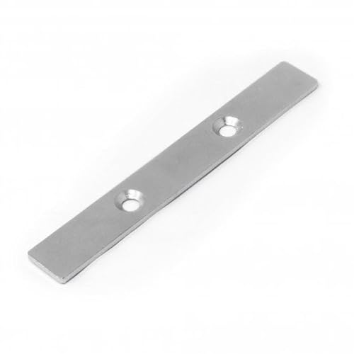 Nickel Plated Mild Steel Plate - 101 x 14.5 x 2mm thick + 2x 5.25mm c/sunk holes (Pack of 10)