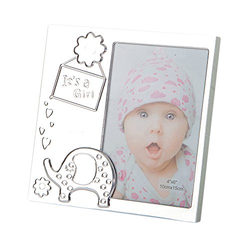 Mopec IT'S A GIRL Silver Aluminium Photo Frame 17 x 17 x 1 cm