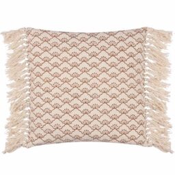 Yard Saku Blossom Fringed Polyester Filled Cushion