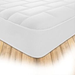 Starlight Beds Essentials Large Brick 5ft Hybrid Spring and Memory Foam Mattress. Budget-Friendly, White, Soft Firmness, 8 Inch Deep Kingsize Mattress (150x200x20cm)