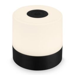 BRILONER Mini LED Table Lamp Wireless, Dimmable Bedside Lamp Touch, Outdoor & Indoor, USB-C, Warm White Light, 7 x 7 cm, Black