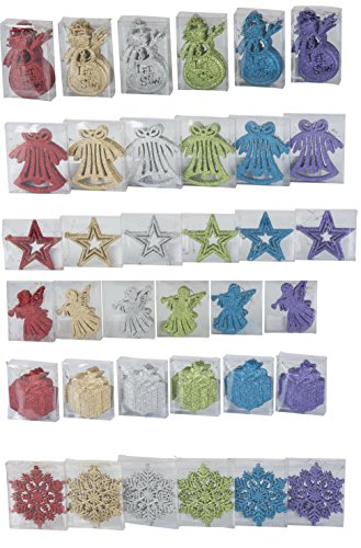 Christmas Gifts 00127 Christmas Decoration with 6 Assorted 10 cm