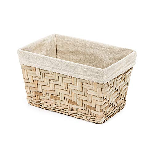 Compactor Fiesta Basket, 28.5x18.5x16.5 cm, Handmade Natural Rush