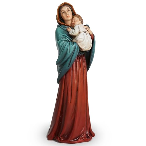 "BC Catholic Madonna of The Streets Statue, Blessed Virgin Mary Figure, Holy Mother Home D??cor, Religious Gift 9.2"" H, Renaissance Sculpture Handmade by Buildclassic"