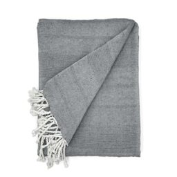 Cardenal Textil - Multi-Purpose cola Foulard, Plaid for Bed, Blanket for Bed, Sofa Cover, Anthracite, 180 x 260 cm