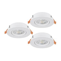 Eglo Set of 3 LED recessed spotlights Barranco