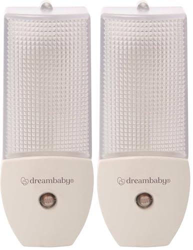 Dreambaby Sensor LED Night Lights - Long-Life & Energy Efficient LED Bulb - with Automatic LED Photocell Sensor - for Nursery Rooms, Bedroom, Kitchen & Stairways - Model F81844 (Pack of 2)