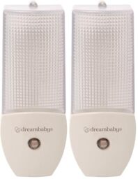 Dreambaby Sensor LED Night Lights - Long-Life & Energy Efficient LED Bulb - with Automatic LED Photocell Sensor - for Nursery Rooms, Bedroom, Kitchen & Stairways - Model F81844 (Pack of 2)