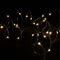 Mr Crimbo 100 Warm White Micro Lights Static Christmas LED String USB Powered with Copper Wire for Indoor Festive Xmas Parties Tree Plants Photo Frame Decoration Wedding Birthday Celebrations