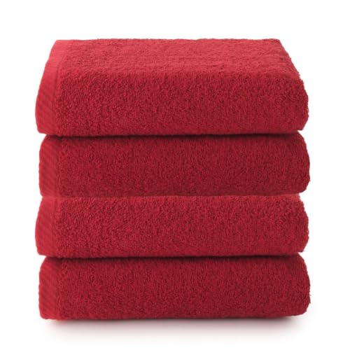 Top Towel Plus Set of 4 Bath Towels and Washbasin 100% Cotton - Soft, Absorbent and Durable Towels 50 x 100 cm - Ideal Set for Modern Bathroom