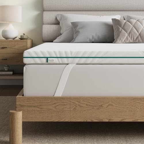 Novilla Mattress Topper 135 x 190 cm - 7.5 cm Memory Shape, Washable Cover, Elastic Straps, Non-Slip, Safety Certification - for Firm Mattresses, Guest Room, Dorm, Camper