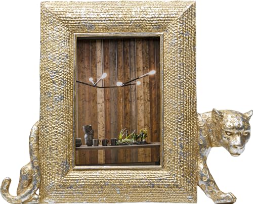 KARE Design Photo Frame Leopard, Silver, 13x18 cm, Picture Frame, Lacquered, Glossy, Wall Decor, Glamour, Leopard Motif, Modern, Timeless, Minimalist, Living Room