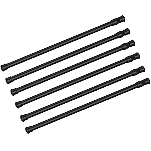 "6Pcs Spring Tension Curtain Rods No Drilling, Adjustable 28-48 Inches - 5/8"" Diameter, Spring Loaded, Expandable for Window, Bathroom, Cupboard, Kitchen, Wardrobe, Bookshelf DIY Project"