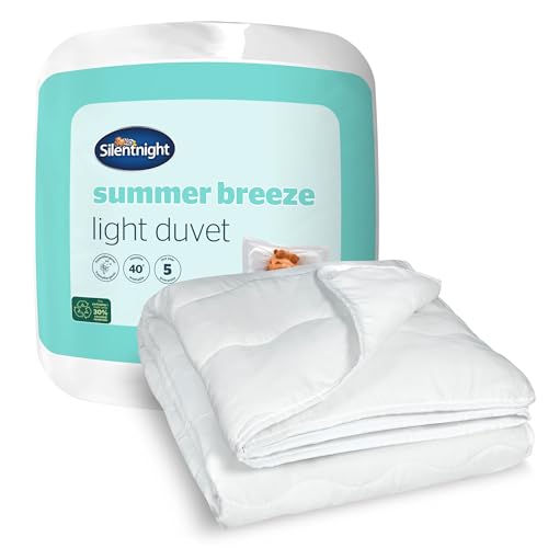 Silentnight Summer Breeze 2.5 Tog Super King Duvet - Lightweight Low Tog Summer Duvet Quilt Ideal for Warm Nights and Hot Sleepers - Hypoallergenic and Machine Washable - Super King - 260x220cm