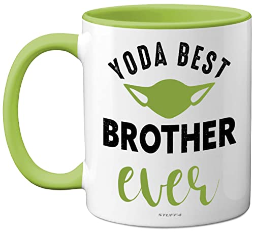 Stuff4 Yoda Best Mug, Brother Gifts from Brother Sister - 11oz Ceramic Dishwasher Safe Coffee Mugs, Perfect for Birthday, Christmas Day, Secret Santa, Borther Birthday Gifts