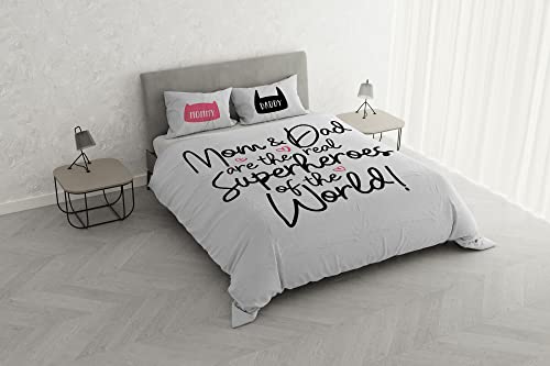 Shine Duvet Cover Set with Digital Print, Made in Italy, Double, 07