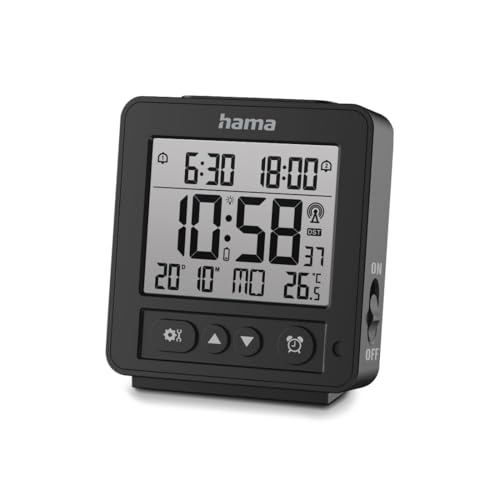 "Hama ""Rhodes Digital Radio Alarm Clock, LCD, Black"