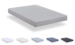 Todocama - Fitted sheet made from extra soft brushed microfibre. (Bed 105 x 190/200 cm Light Grey)