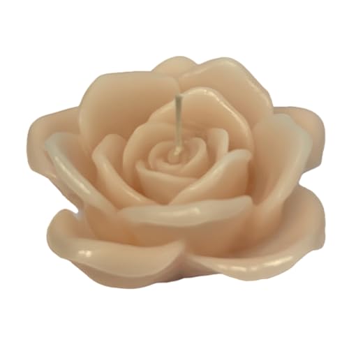 Cereria Di Giorgio - Rose Shaped Candle - Powder Colour - Diameter 10 cm Height 5 cm - Gift Bag - Handmade