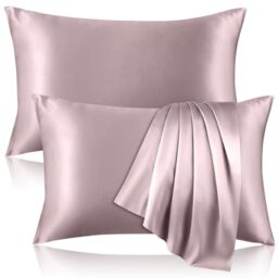 100% Pure Silk Pillow Cover for Hair and Skin, Two Sided Mulberry Silk Pillow Cover with Hidden Zipper, Cooling Pillow Cover 19 Momme, 600 Thread Count, King Size, Pack of 2