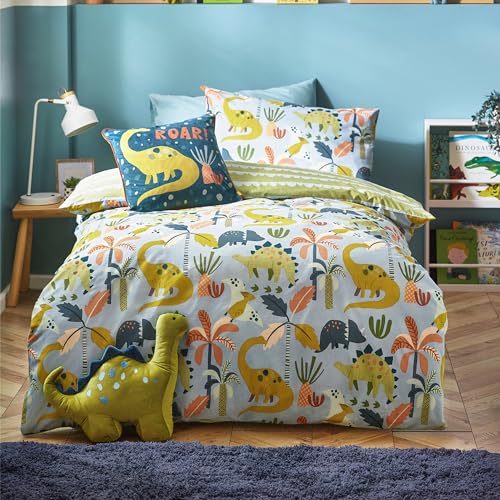 little furn. Little Dinos Scandi Duvet Cover Set - Toddler - Blue/Green
