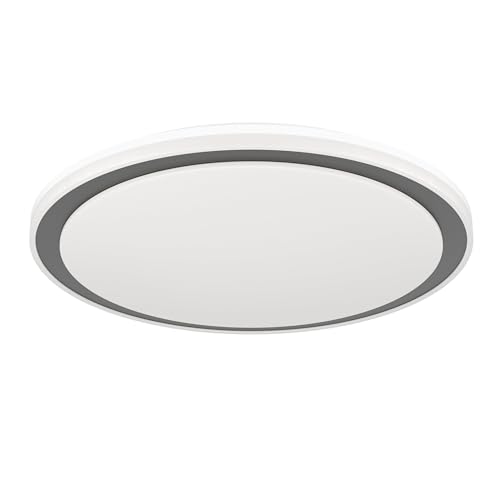 Eglo LED Ceiling lamp Semovigo, Round Light Fixture with dip Switch, Office and Kitchen Lighting in White Black, Warm - Neutral - Cool White, Ø 50 cm