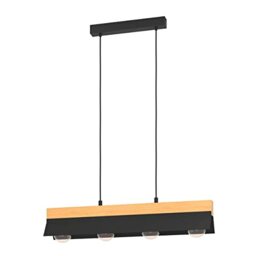 Eglo Pendant Lighting Tarrafo, 4 lamp Ceiling Light Fitting, FSC100HB