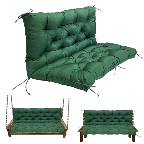 LQQSDPJ Swing Replacement Cushion, Outside Bench Cushion with Backrest, Seater Cushion with Ties for Outdoor Furniture, Porch Swing Cushion Garden Bench