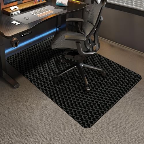 "Vicwe Office Chair Mat for Carpet, 55""x36"" Anti-Slip Waterproof Floor Protector Desk Chair Mat for Rolling Chairs, Heavy Duty Chair Mat with Studs,Easy Glide Floor Mat for Home,Gaming"